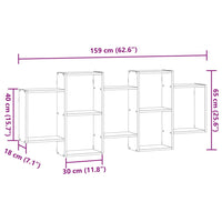 Scaffale a Parete Legno Vecchio 159x18x65 cm in Truciolato 853216