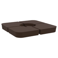 Set Base per Ombrellone 4 pz con Supporto a Croce 100 kg PP 847445