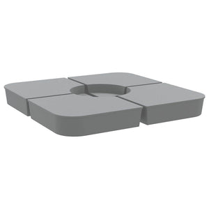 Set Base per Ombrellone 4 pz con Supporto a Croce 100 kg PP 847447