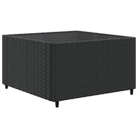 Set Mobili da Giardino 6 pz con Cuscini in Polyrattan Nero 3308020