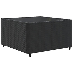 Set Salotto da Giardino con Cuscini 7pz Nero Polyrattan 3308027