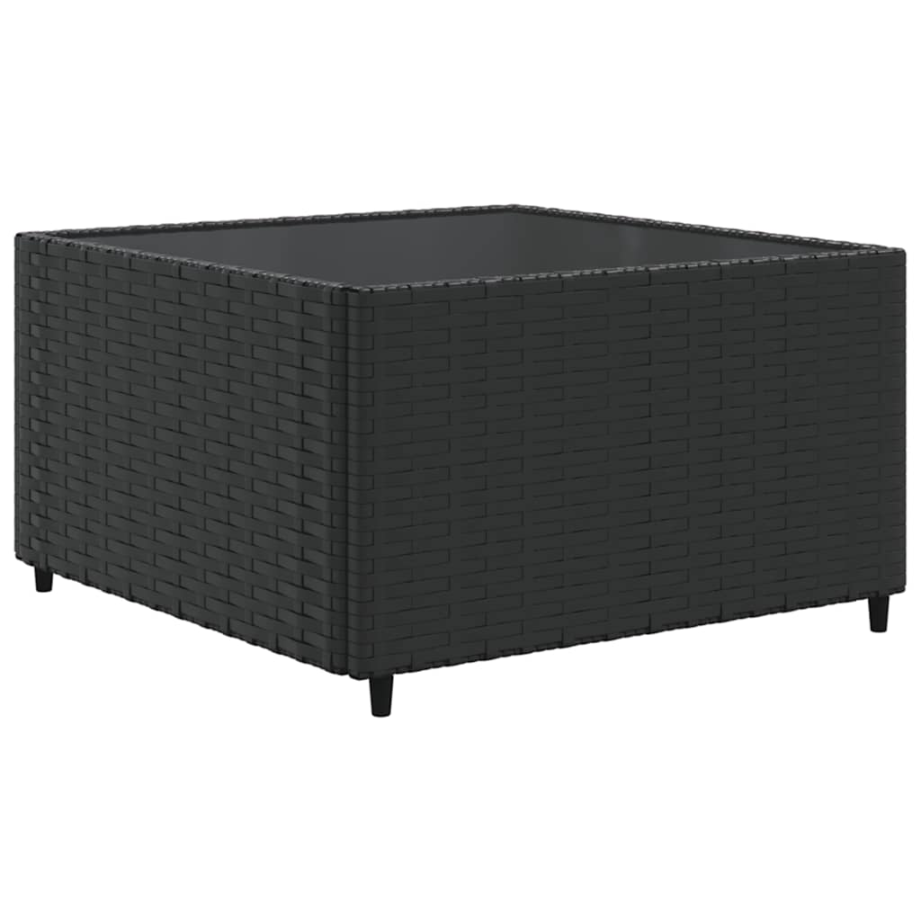 Set Mobili da Giardino con Cuscini 8 pz Nero in Polyrattan 3308035