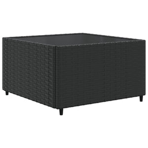 Set Salotto da Giardino con Cuscini 9pz Nero in Polyrattan 3308040