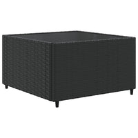 Set Salotto da Giardino con Cuscini 9pz Nero in Polyrattan 3308043