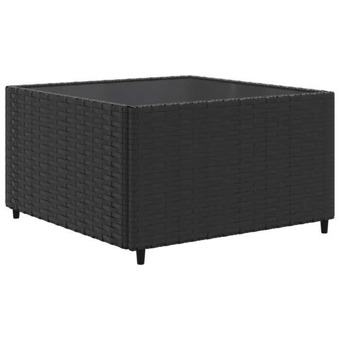 Set Mobili da Giardino 6 pz con Cuscini in Polyrattan Nero 3308067