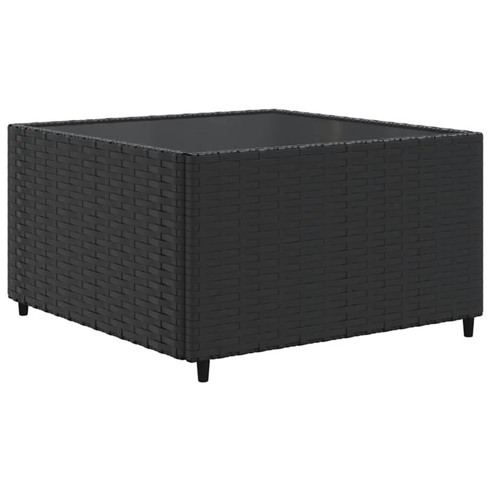 Set Mobili da Giardino 6 pz con Cuscini in Polyrattan Nero 3308096