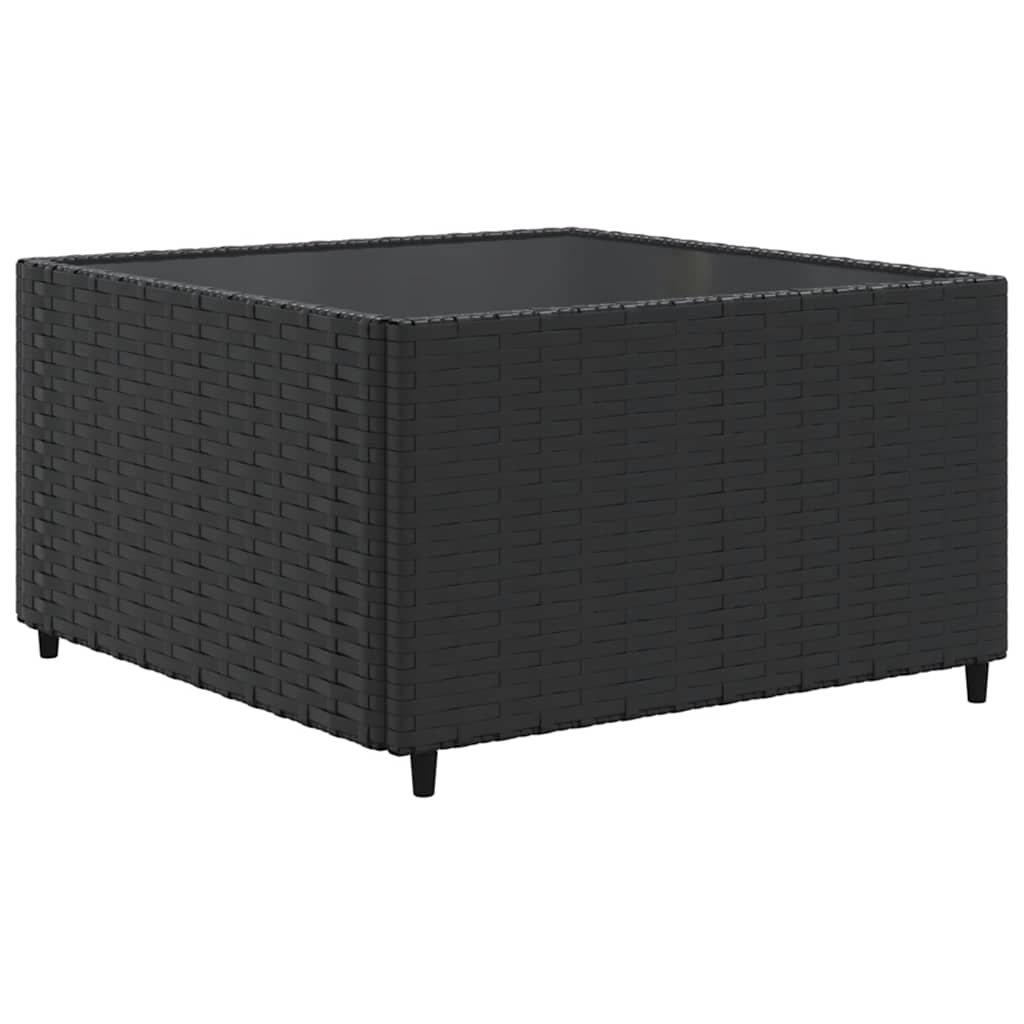 Set Mobili da Giardino 6 pz con Cuscini in Polyrattan Nero 3308100