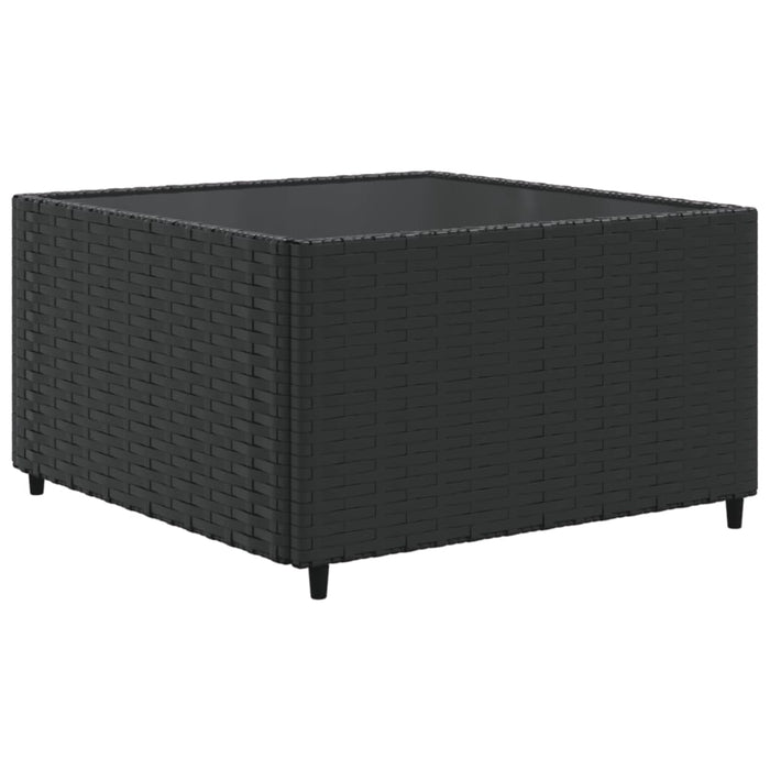 Set Salotto da Giardino con Cuscini 7pz Nero Polyrattan 3308115