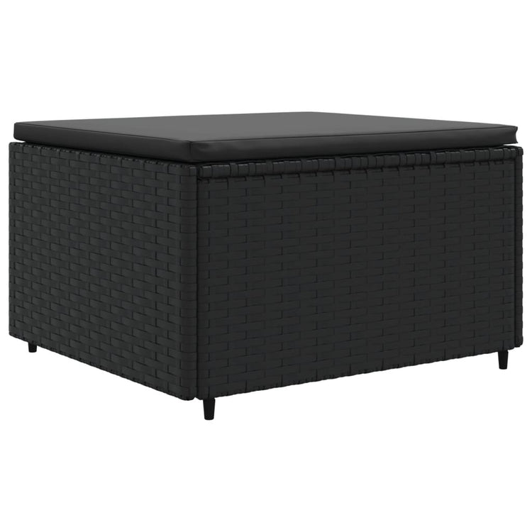 Set Salotto da Giardino con Cuscini 7pz Nero Polyrattan 3308227