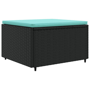 Set Salotto da Giardino con Cuscini 7pz Nero Polyrattan 3308228