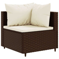 Set Divani da Giardino 8 pz con Cuscini in Polyrattan Marrone 3308233