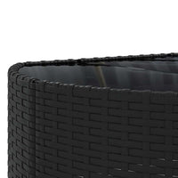 Set Divani da Giardino 4 pz con Cuscini Nero in Polyrattan 3308364