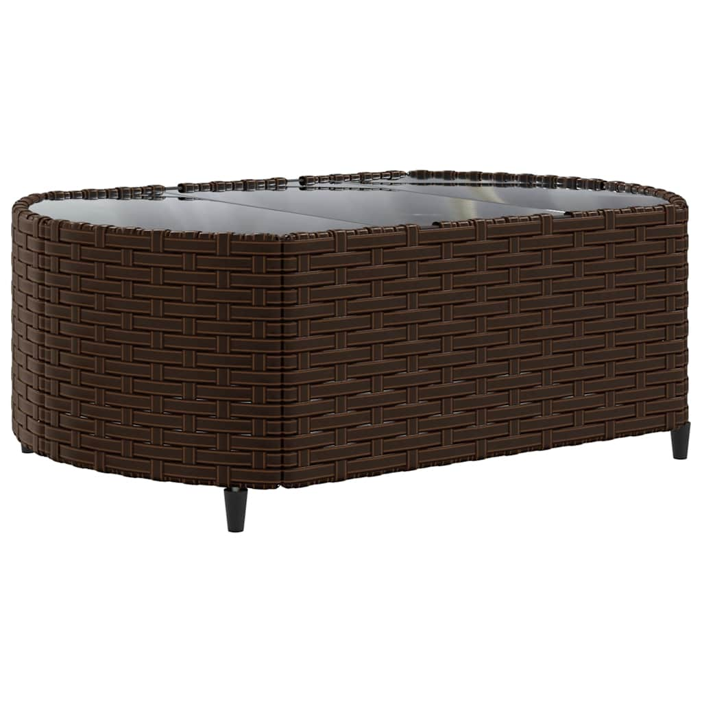 Set Divano da Giardino 4 pz con Cuscini Marrone in Polyrattan 3308365