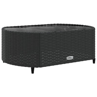 Set Divani da Giardino 5 pz con Cuscini in Polyrattan Nero 3308368