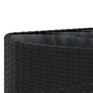 Set Divani da Giardino 5 pz con Cuscini in Polyrattan Nero 3308368