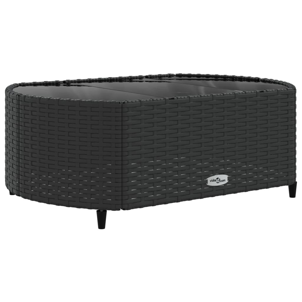 Set Divani da Giardino 5 pz con Cuscini in Polyrattan Nero 3308371