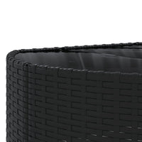 Set Divani da Giardino 5 pz con Cuscini in Polyrattan Nero 3308371