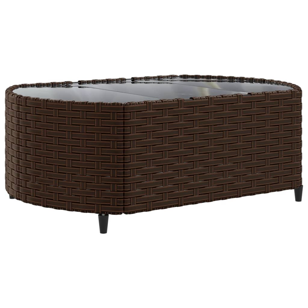 Set Divano da Giardino 5 pz con Cuscini Marrone in Polyrattan 3308373