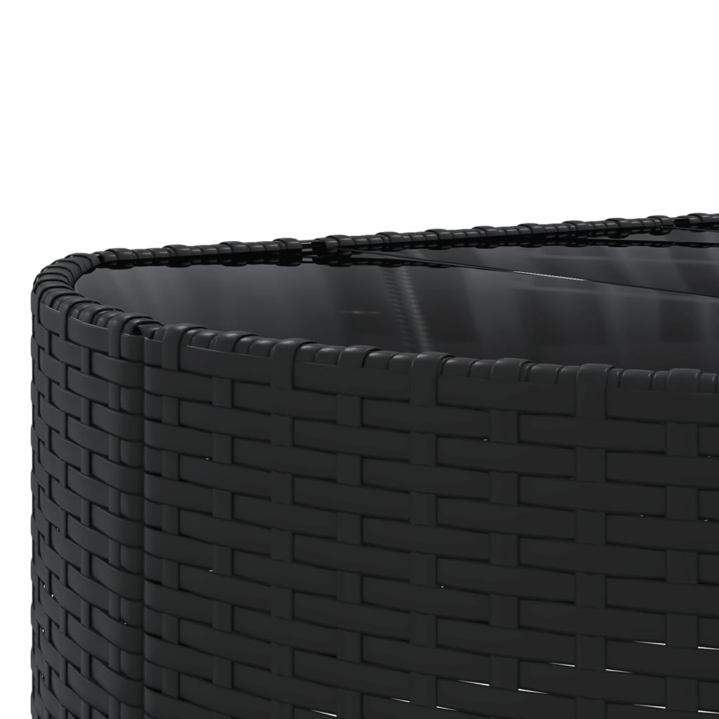 Set Divani da Giardino con Cuscini 7pz Nero Polyrattan 3308379