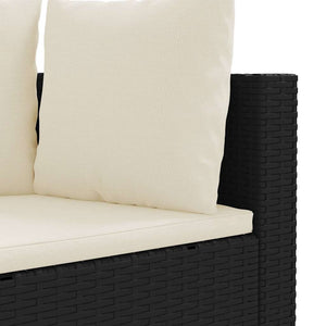 Set Divani da Giardino con Cuscini 8 pz Nero in Polyrattan 3308384