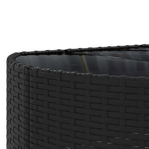 Set Divani da Giardino con Cuscini 8 pz Nero in Polyrattan 3308384