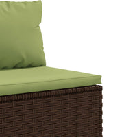 Set Divani da Giardino 8 pz con Cuscini Marrone in Polyrattan 3308390