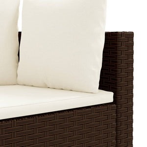 Set Divano da Giardino 6 pz con Cuscini Marrone in Polyrattan 3308393