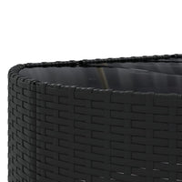 Set Divano da Giardino 6 pz con Cuscini Nero in Polyrattan 3308395