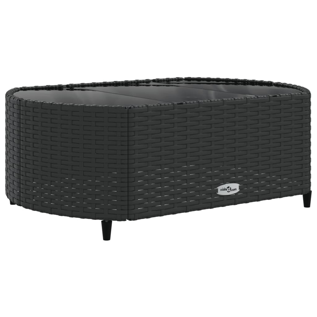 Set Divani da Giardino 10pz con Cuscini in Polyrattan Nero 3308400