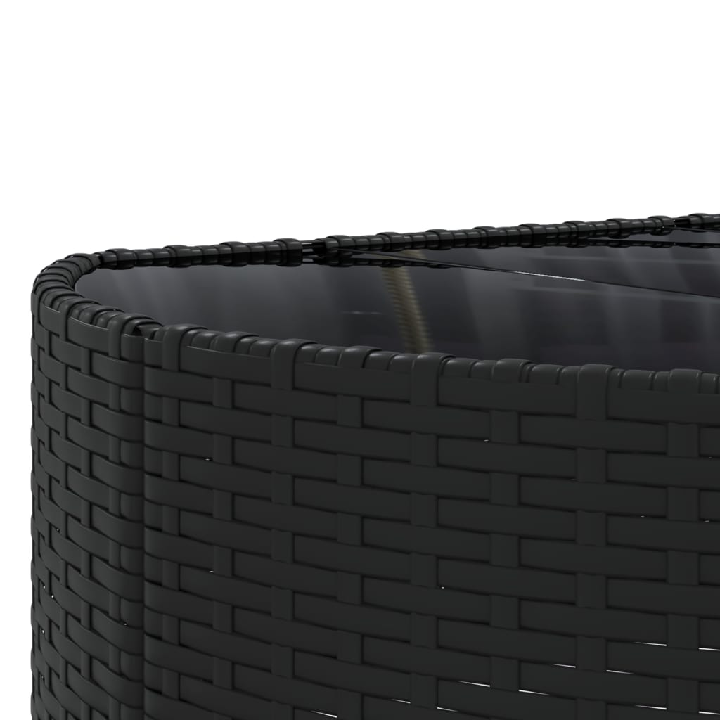 Set Divani da Giardino 10pz con Cuscini in Polyrattan Nero 3308400