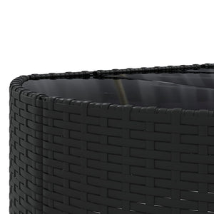 Set Divani da Giardino 10pz con Cuscini in Polyrattan Nero 3308400