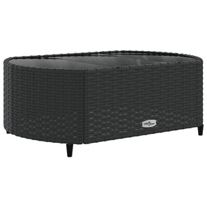 Set Divani da Giardino 10pz con Cuscini in Polyrattan Nero 3308411