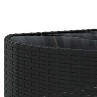 Set Divani da Giardino 10pz con Cuscini in Polyrattan Nero 3308411