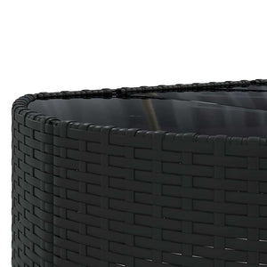 Set Divani da Giardino 10pz con Cuscini in Polyrattan Nero 3308411