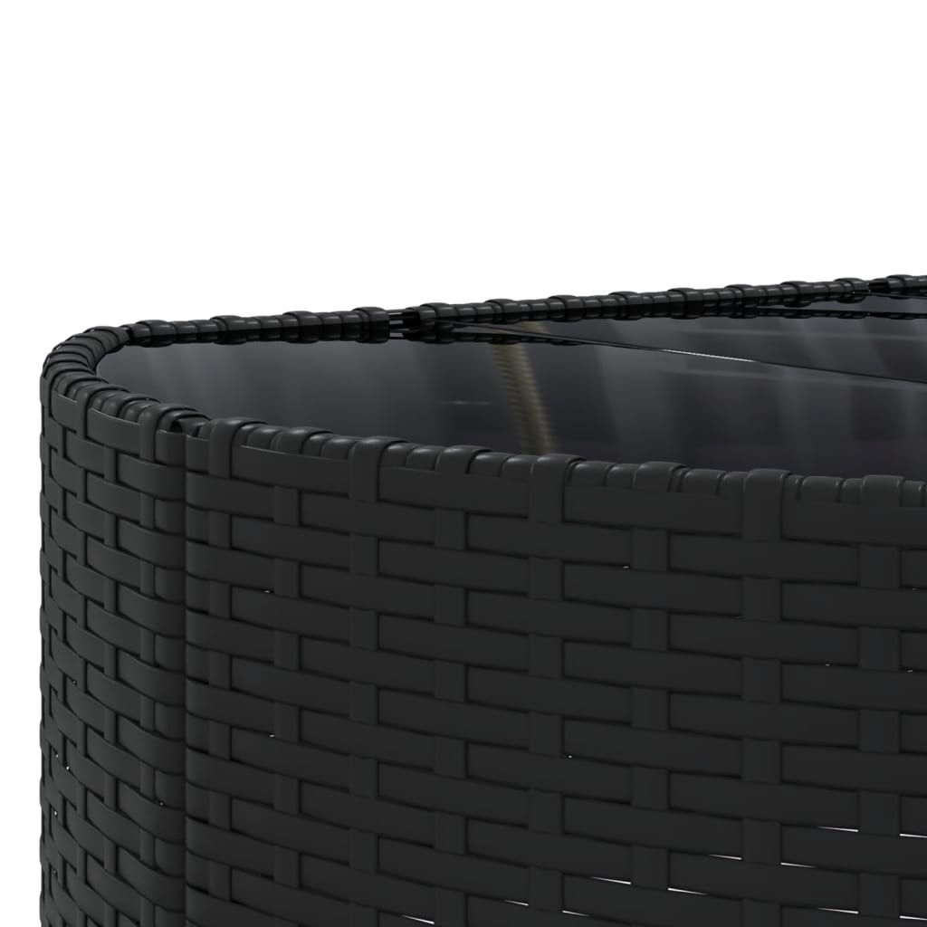 Set Divani da Giardino 10pz con Cuscini in Polyrattan Nero 3308412