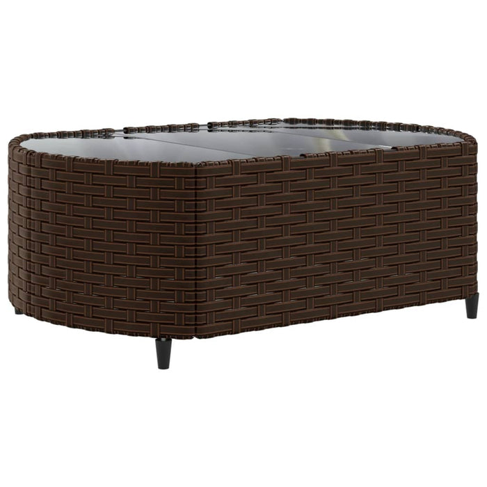 Set Divani da Giardino 9pz con Cuscini Marrone in Polyrattan 3308425