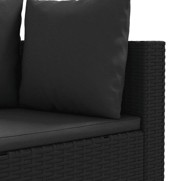 Set Divani da Giardino con Cuscini 7pz Nero Polyrattan 3308435