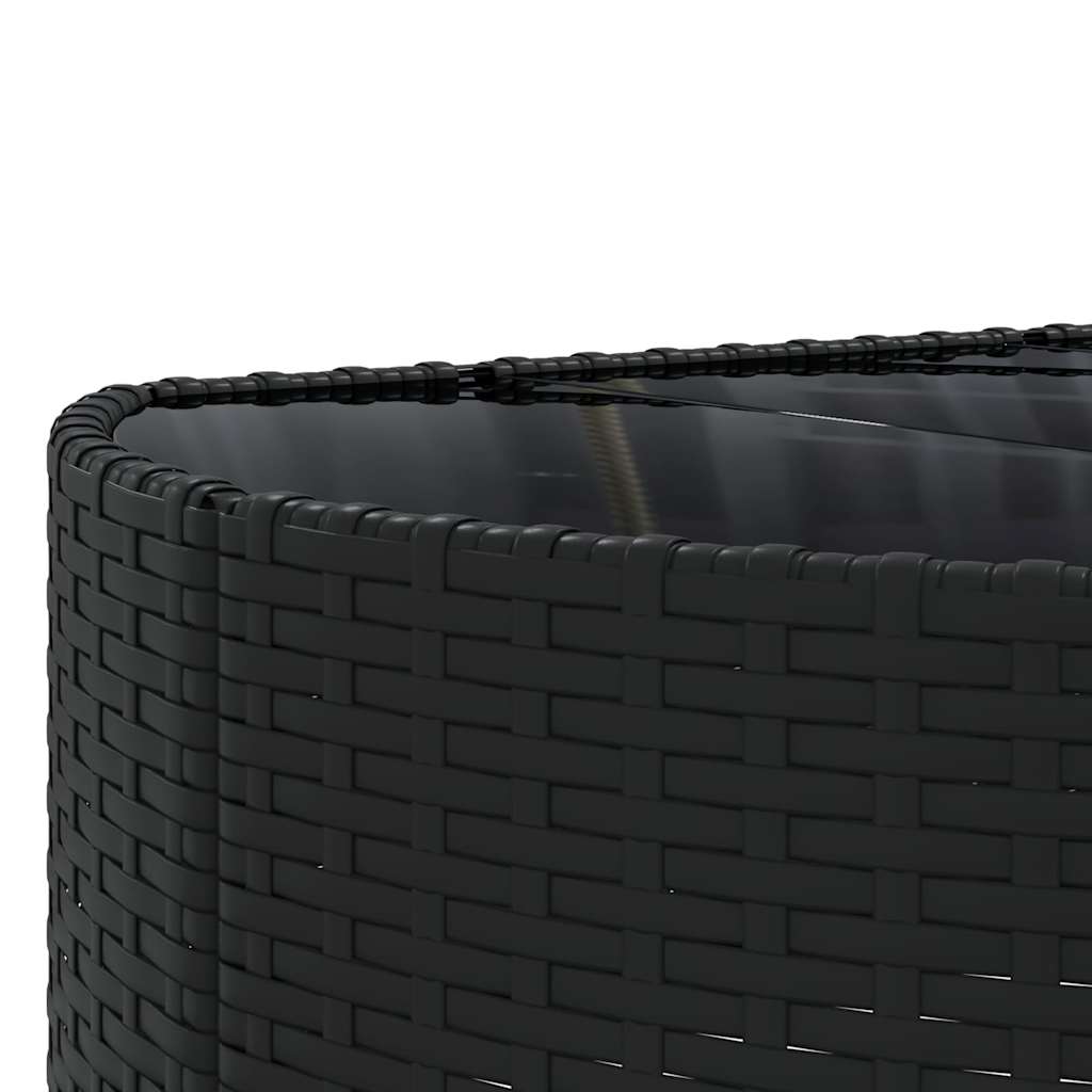 Set Divani da Giardino 5 pz con Cuscini in Polyrattan Nero 3308440