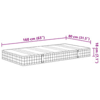 Materasso a Molle Bonnel per Bambini Medio 80x160 cm 4016554