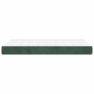 Materasso a Molle Verde Scuro 120x220x20 cm in Velluto 4016615