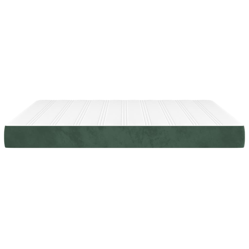 Materasso a Molle Verde Scuro 160x220x20 cm in Velluto 4016627