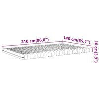 Materasso in Schiuma Bianco 140x210 cm 7 Zone Durezza 20 ILD 4016650