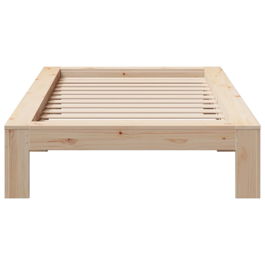 Letto senza Materasso 90x200 cm in Legno Massello di Pino 855325