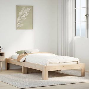 Letto senza Materasso 90x200 cm in Legno Massello di Pino 855325