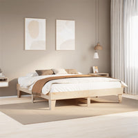 Letto senza Materasso 200x200 cm in Legno Massello di Pino 855343