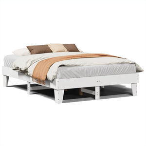 Letto senza Materasso Bianco 160x200 cm Legno Massello di Pino 855350