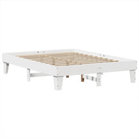 Letto senza Materasso Bianco 160x200 cm Legno Massello di Pino 855350