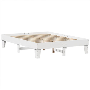 Letto senza Materasso Bianco 160x200 cm Legno Massello di Pino 855350