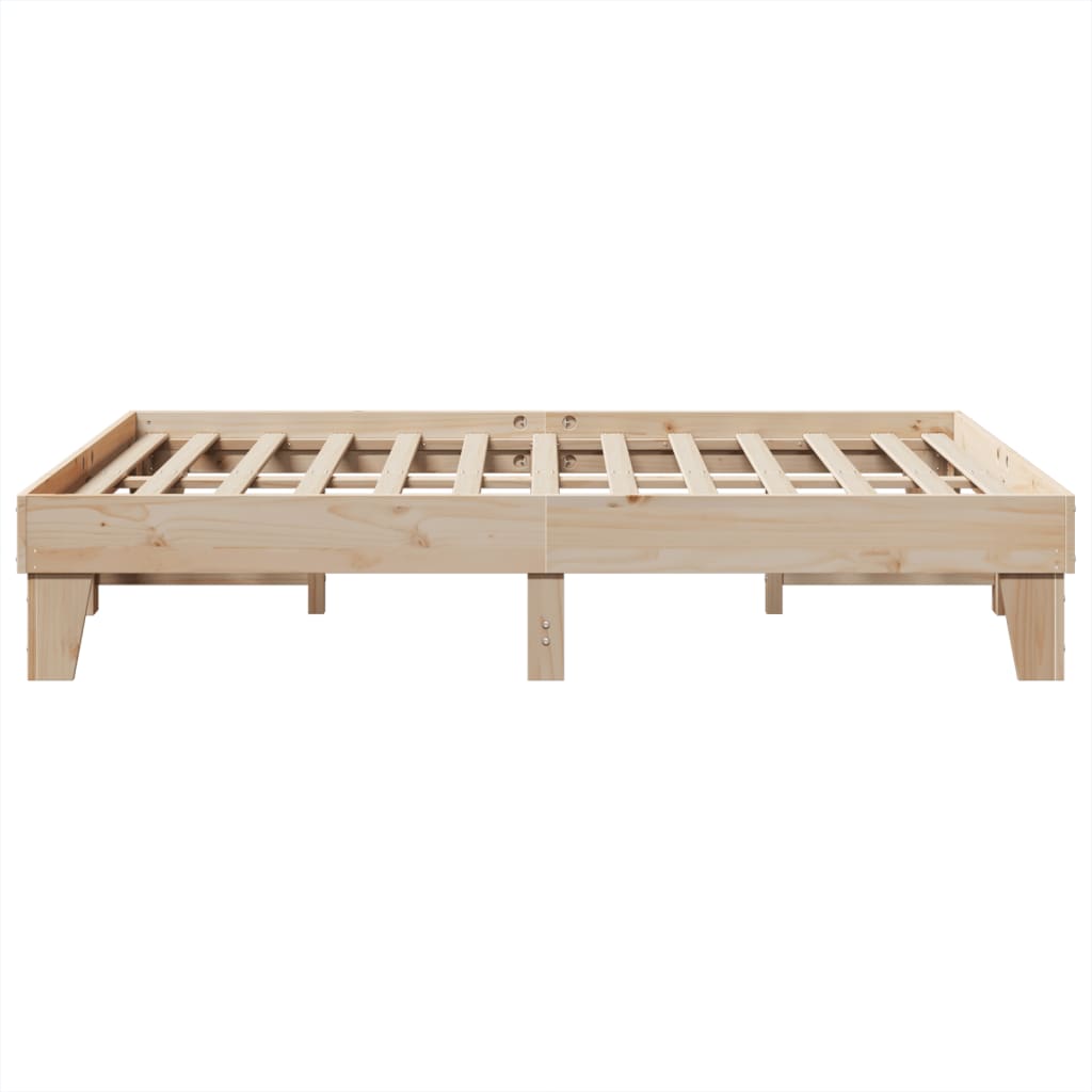 Letto senza Materasso 150x200 cm in Legno Massello di Pino 855352