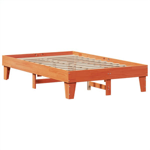 Letto senza Materasso Marrone Cera 120x200 cm in Legno di Pino 855360